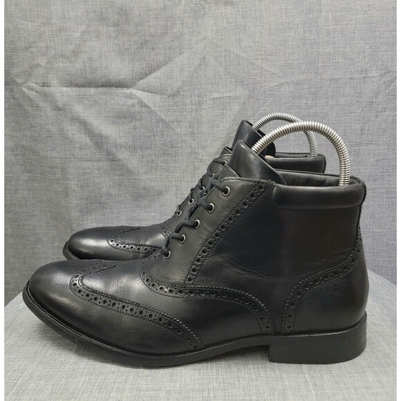 Cole Haan Men\'s Williams Wingtip Chukka Black Leather Ankle Boot 12M C20285 main image 8